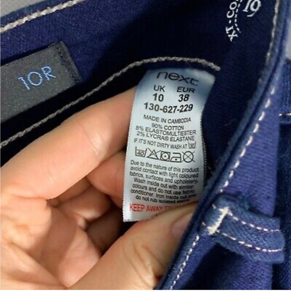 NEXT COUTURE COLLECTION Navy Women's Flare Leg Jeans Size 10 - Picture 9 of 11